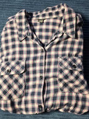 Eddie Bauer Women’s TXL Plaid Button‑Up Shirt | 100% Cotton | Germany Label